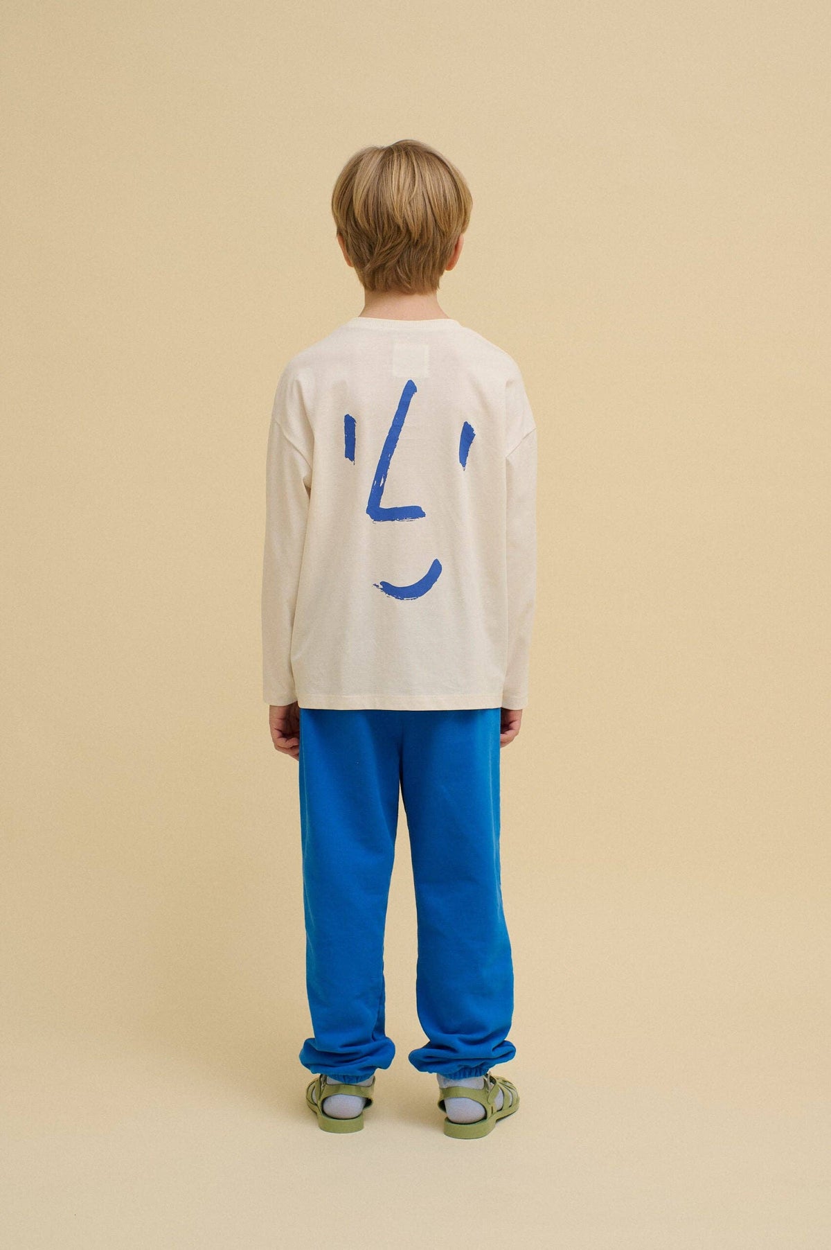 T-shirt Face Back bianco sporco