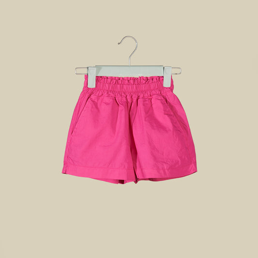 Shorts in cotone croccante color azalea