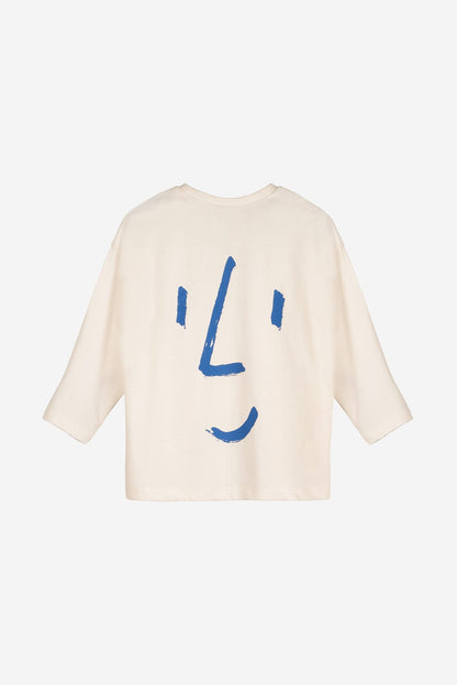 T-shirt Face Back bianco sporco