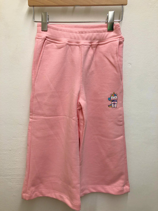 Pantalone tuta rosa Unicorno gamba larga