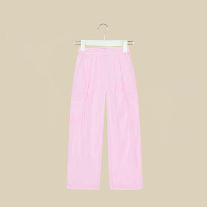 Pantalone baggy rosa con tasconi