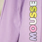 Pantalone jogger lilla con logo sul lato