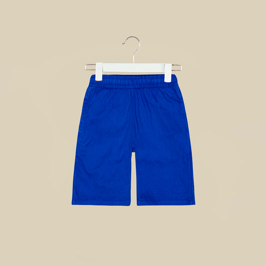 Shorts in cotone blu elettrico