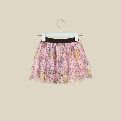 Gonna in tulle trasparente rosa Unicorni