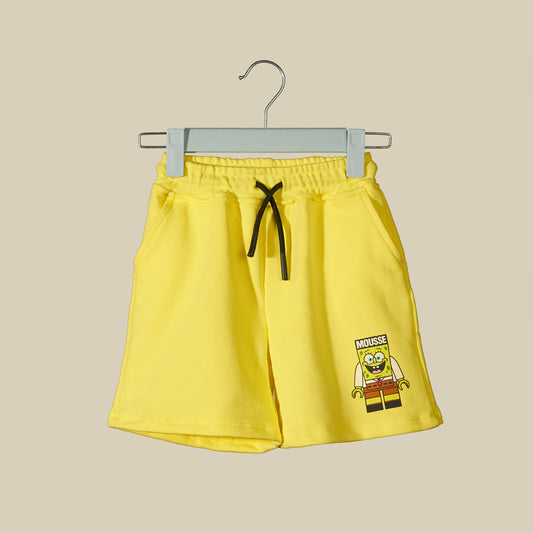 Shorts in tuta gialla con SpongeBob