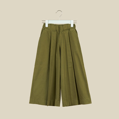 Pantagonna verde militare in cotone pesante