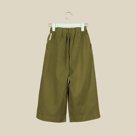 Pantagonna verde militare in cotone pesante