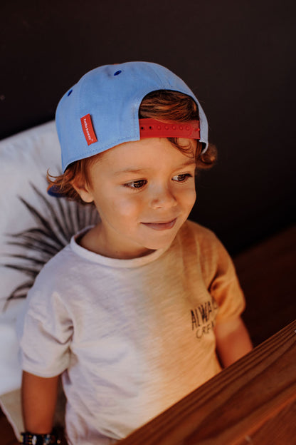 Cappellino in cotone bio effetto denim