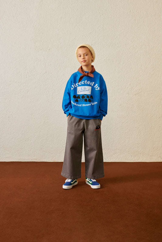 Pantalone Chaplin svasato in cotone grigio