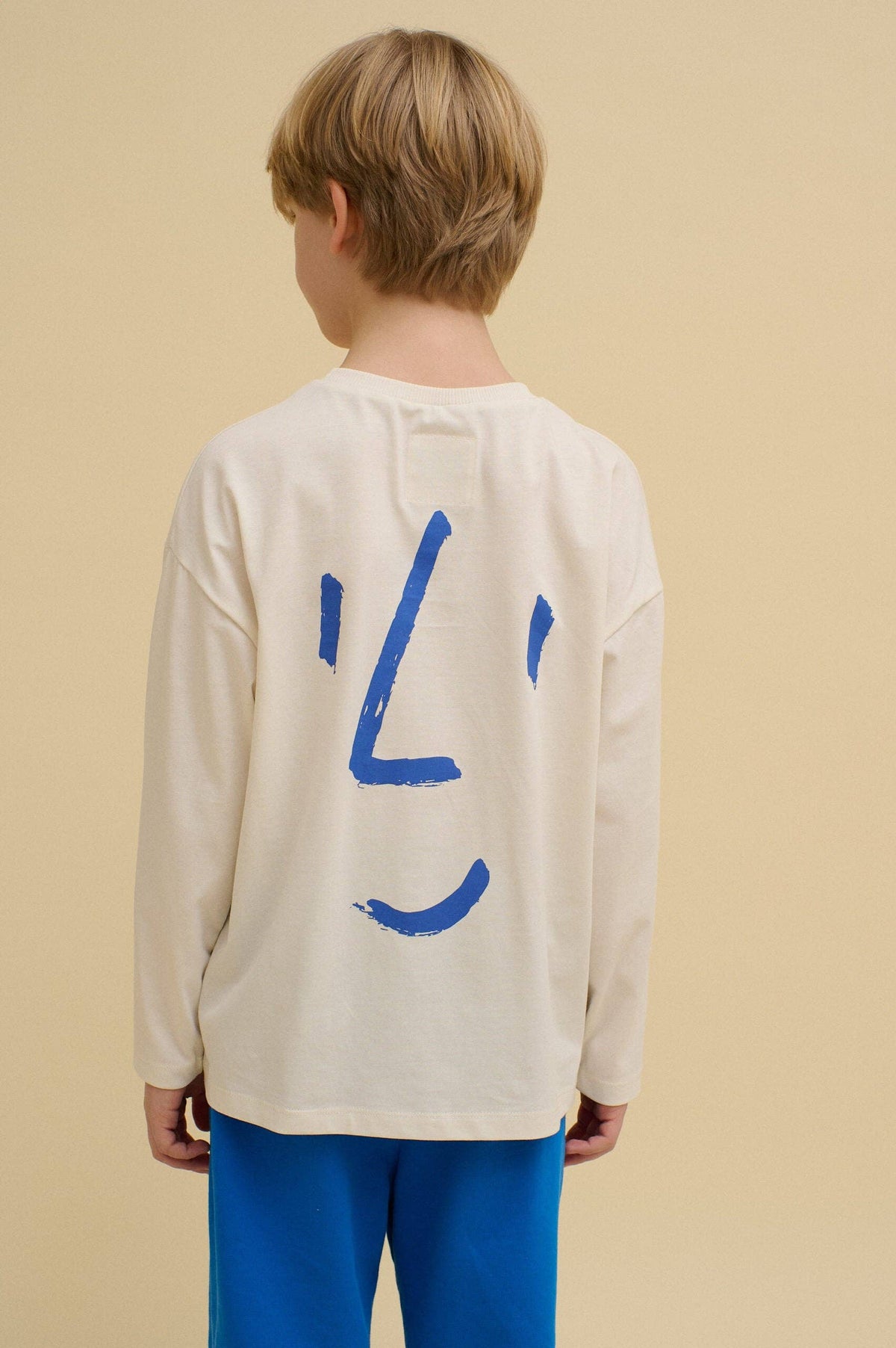 T-shirt Face Back bianco sporco