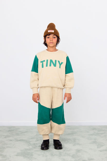 Pantalone della tuta color block verde