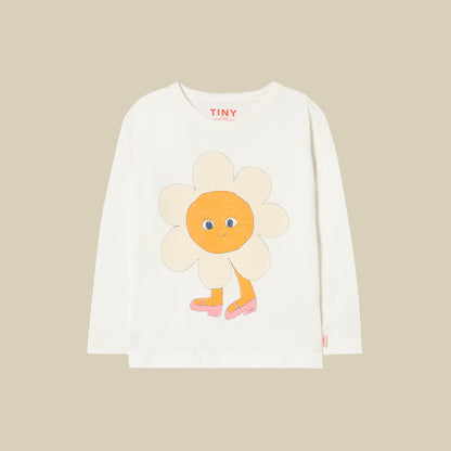 T-shirt maniche lunghe con fiore
