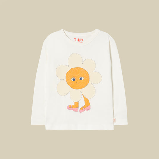 T-shirt maniche lunghe con fiore