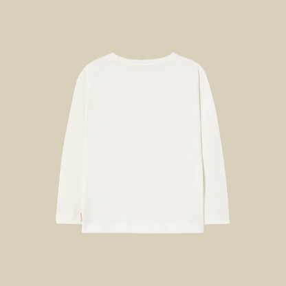 T-shirt maniche lunghe con fiore