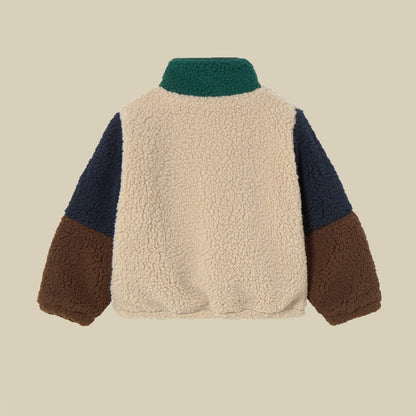 Bomber teddy verde e blu