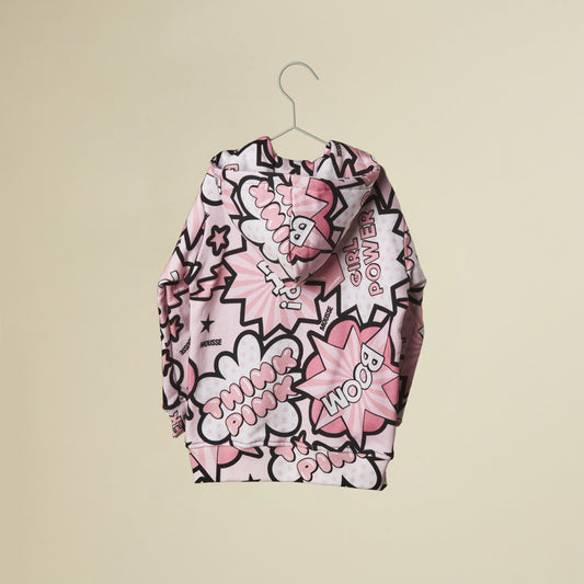 Felpa zip fumetto pink pop2