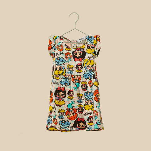 Vestito con maniche a sbuffo con principesse