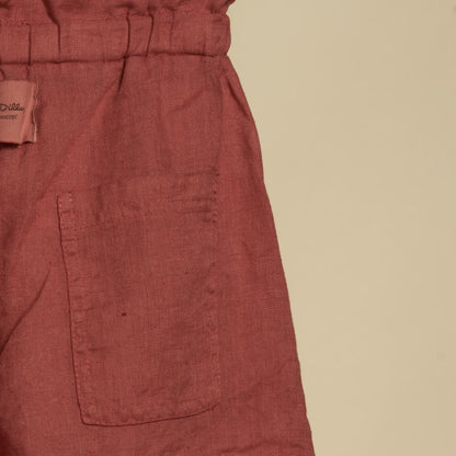 Pantalone crop a gamba larga color cipolla