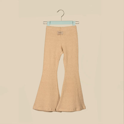 Pantalone scampanato in caldo cotone orzo