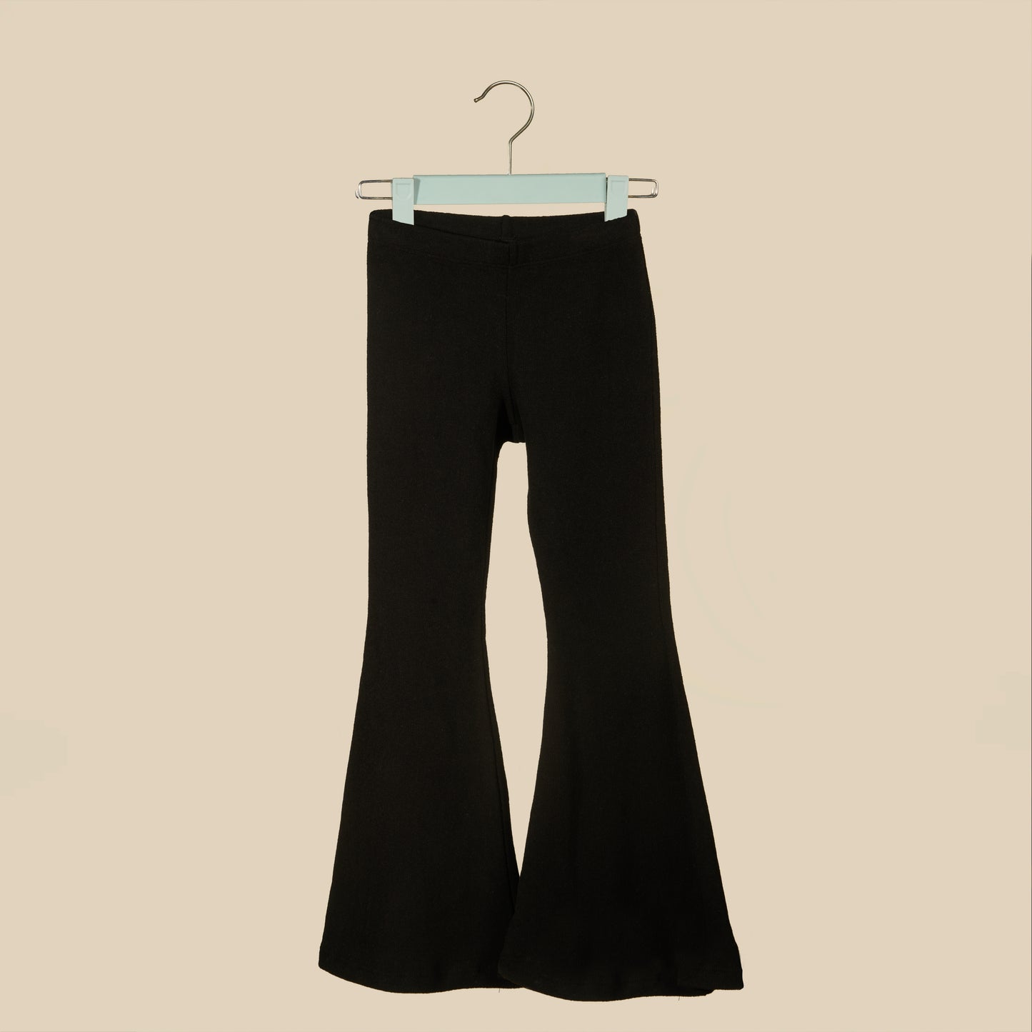 Pantalone scampanato in caldo cotone nero