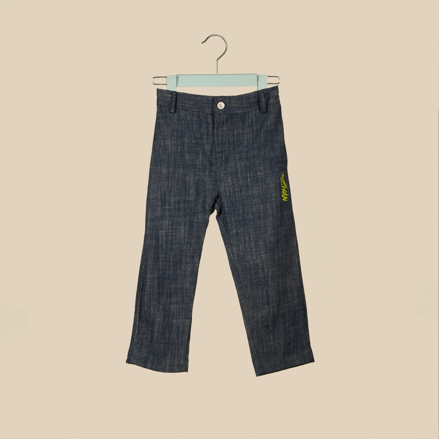 Pantalone color denim cargo