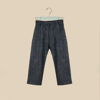 Pantalone color denim cargo
