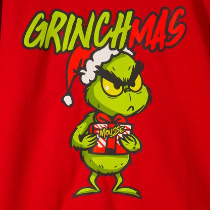 Felpa rossa girocollo GrinchMas!