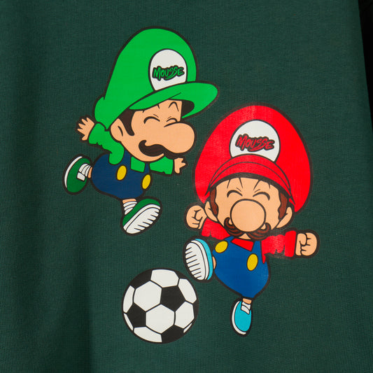 Felpa verde con Mario e Luigi