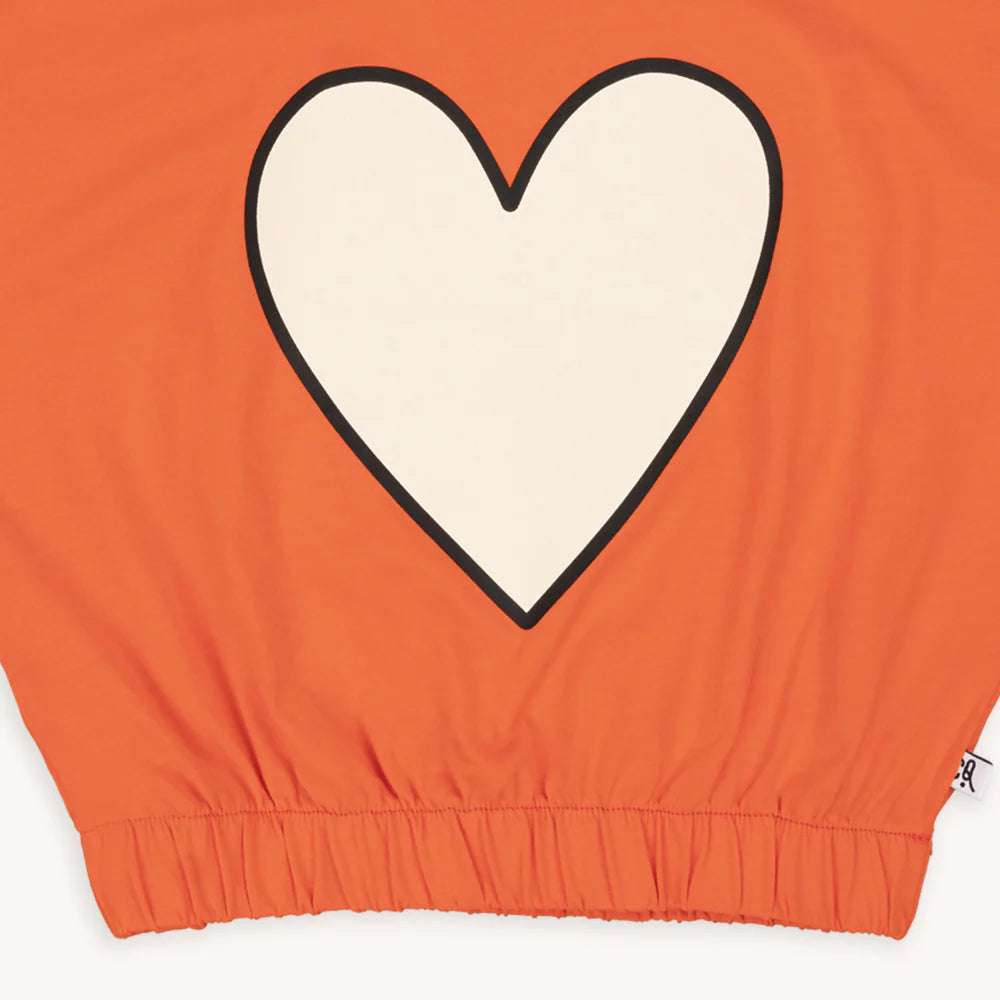 Balloon top rosso con stampato un cuore