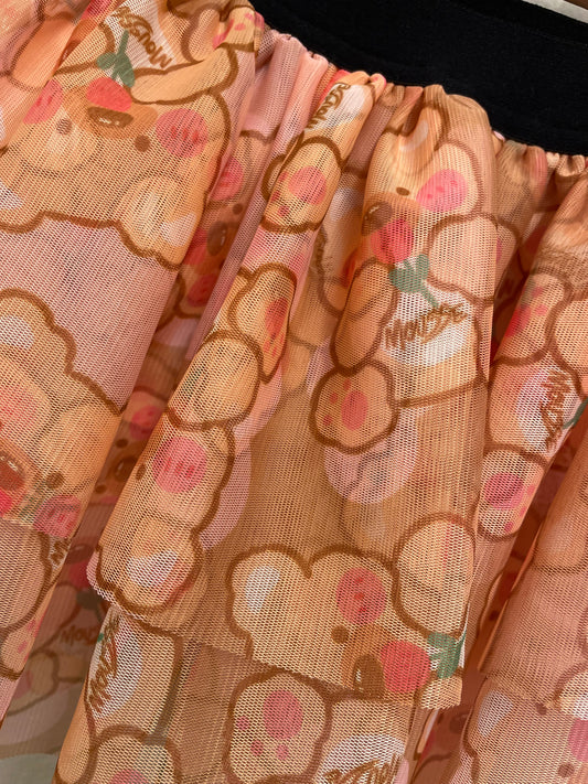 Gonna in tulle con orsetti