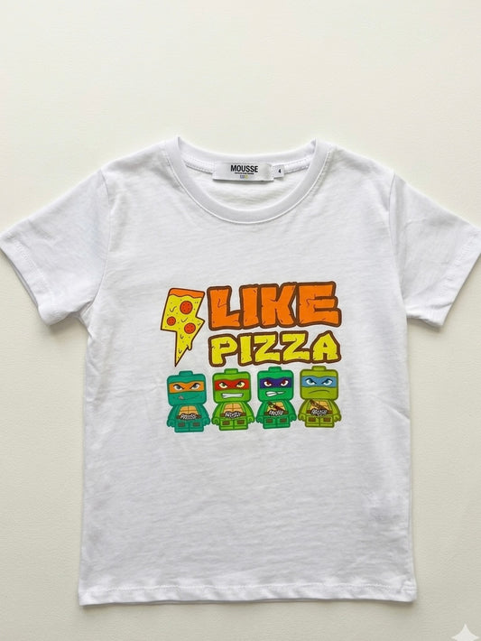 T-shirt bianca Pizza lover