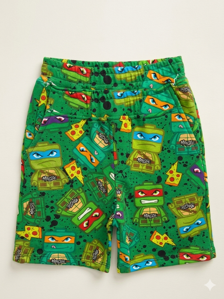 Shorts in tuta con Tartatughe Ninja