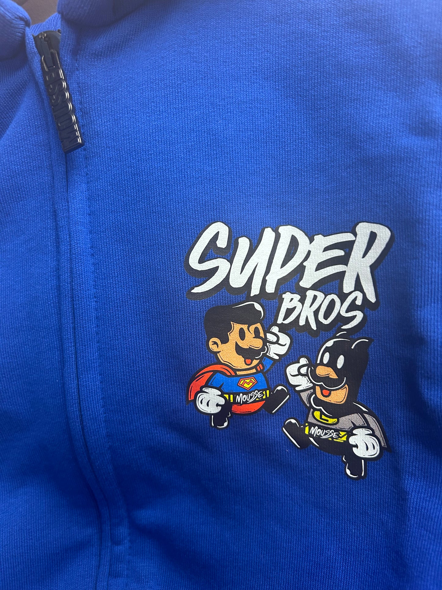 Felpa blu elettrico Super Mario
