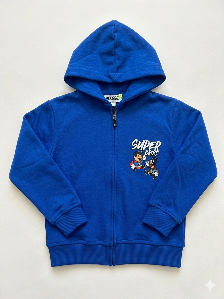 Felpa blu elettrico Super Mario