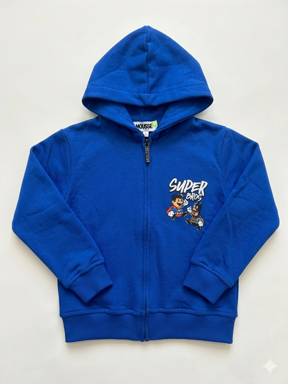 Felpa blu elettrico Super Mario