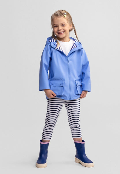 Giacca impermeabile azzurra