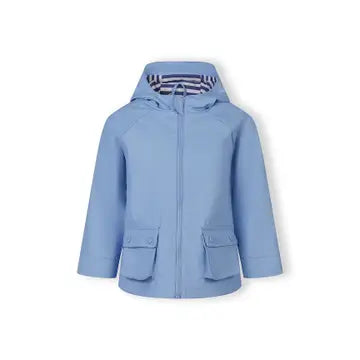 Giacca impermeabile azzurra