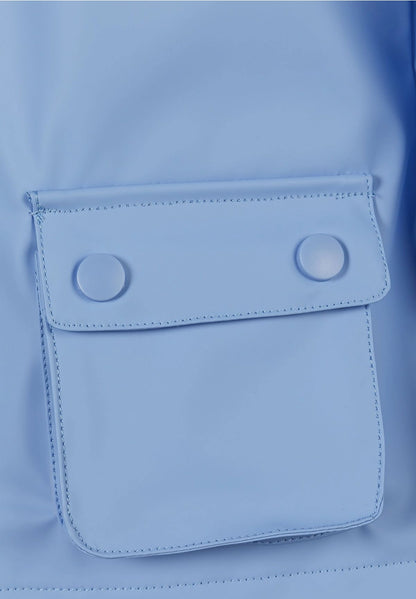Giacca impermeabile azzurra