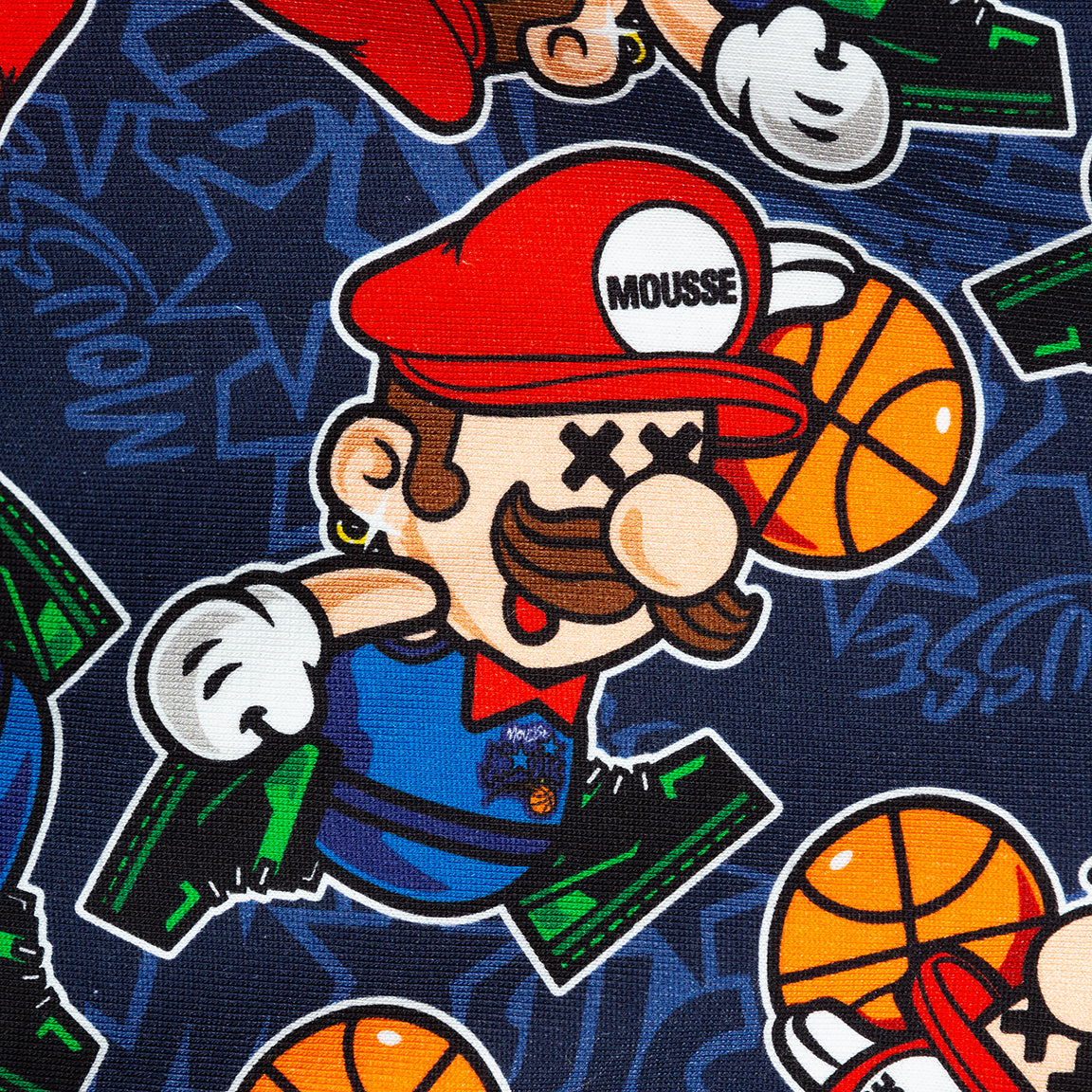 Felpa girocollo stampa Air Mario