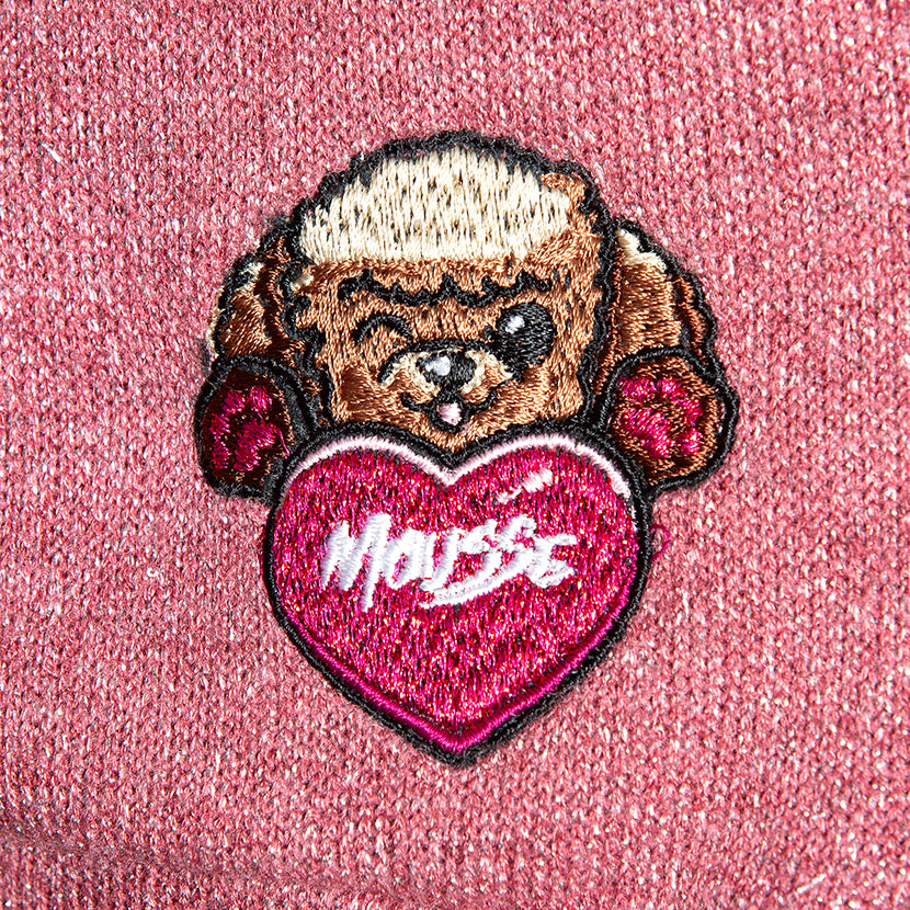 Felpa con rouches in lurex rosa