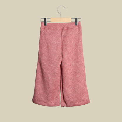 Pantalone largo in lurex rosa