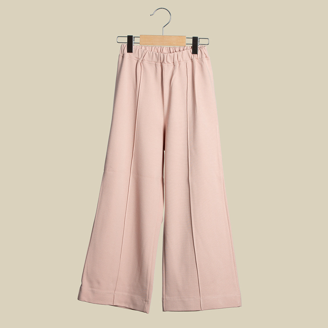 Pantalone a gamba larga cipria