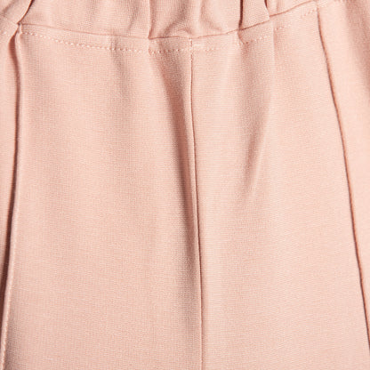 Pantalone a gamba larga cipria