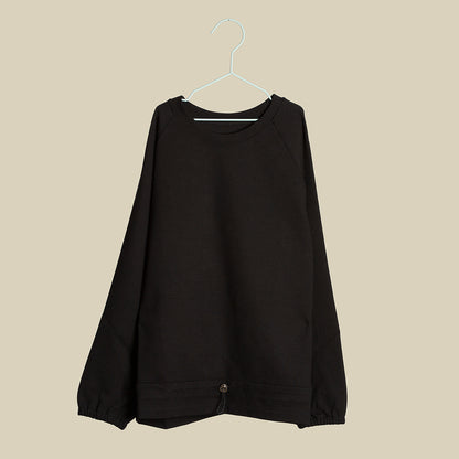 Felpa nera con coulisse