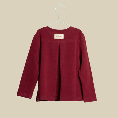 Maglia in caldo cotone color granata