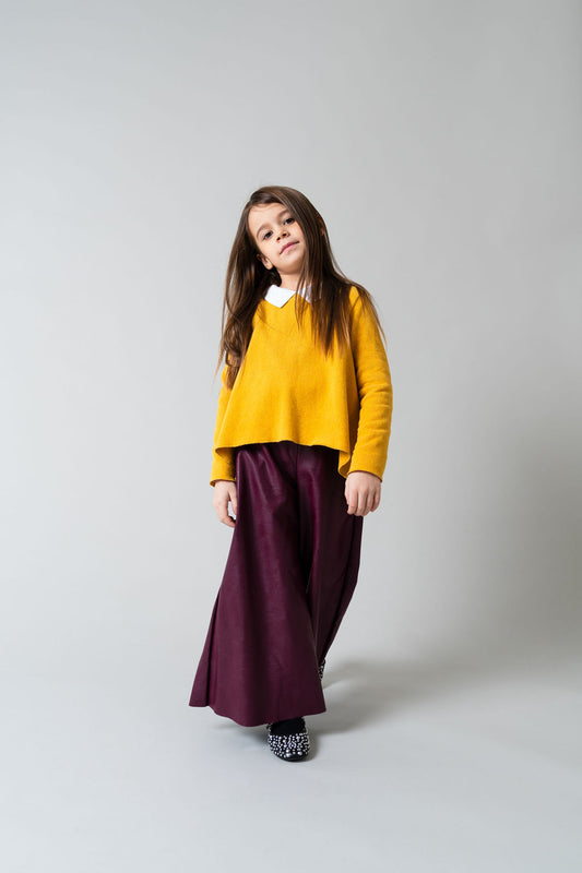 Maglia in caldo cotone ocra