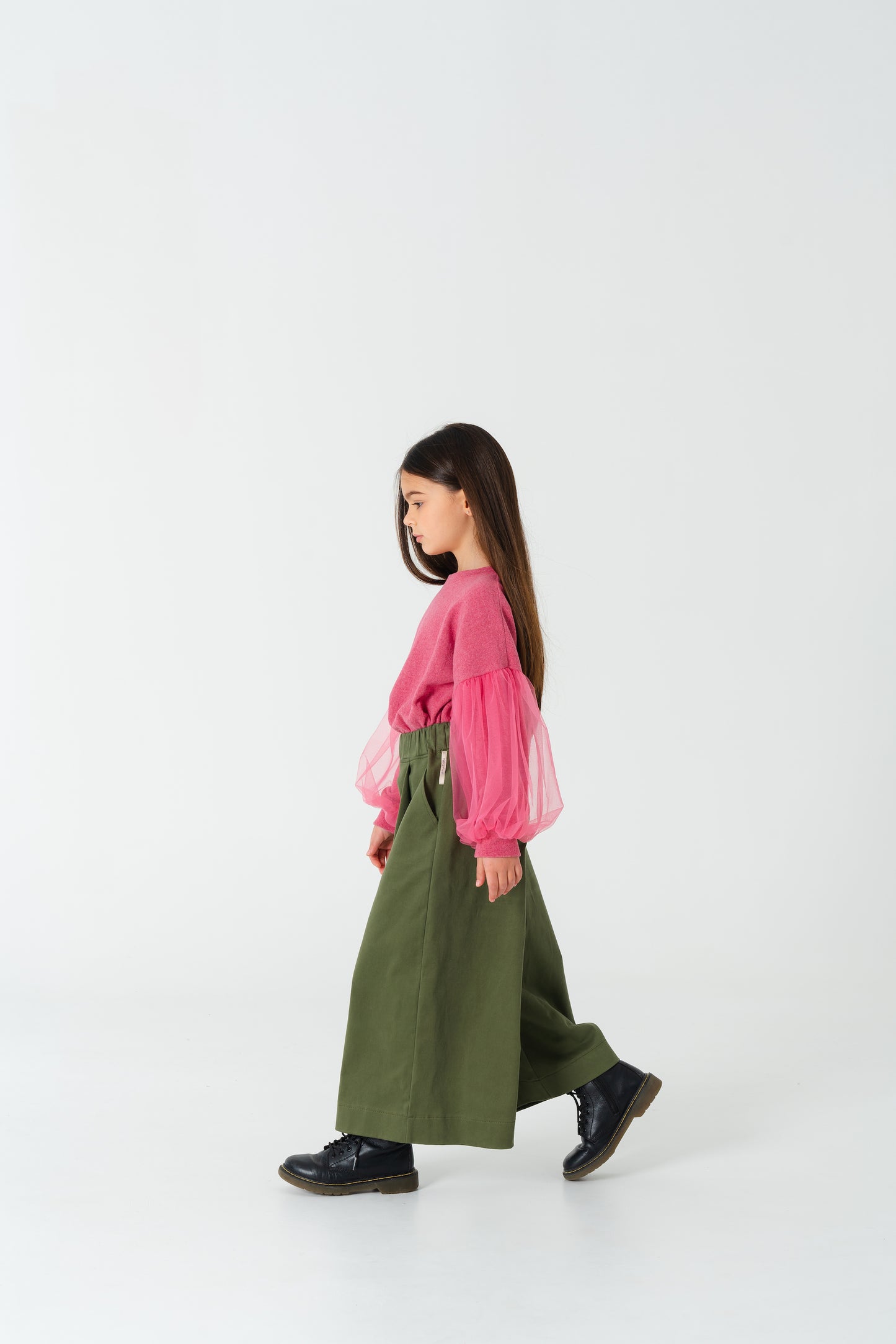 Pantagonna verde militare in cotone pesante