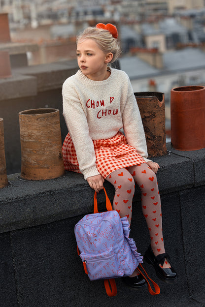 Maglione avorio stampa "Chou Chou"