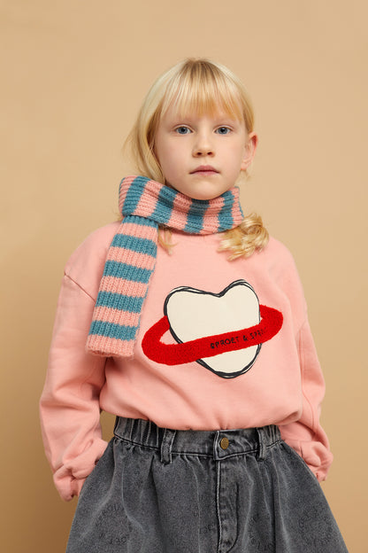 Felpa color pesca Heart Saturn