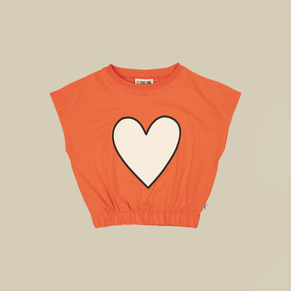 Balloon top rosso con stampato un cuore